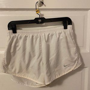 White Nike Running Shorts